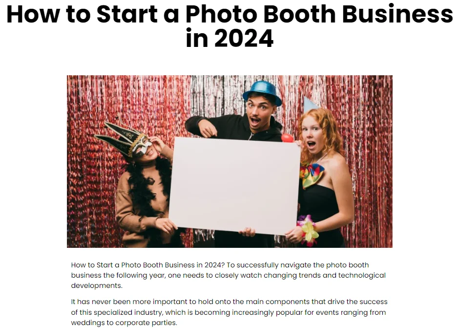 how to start a photo booth business in 2024